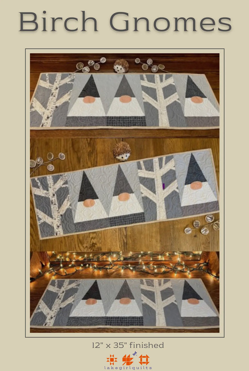 Birch Gnomes Table Runner Pattern