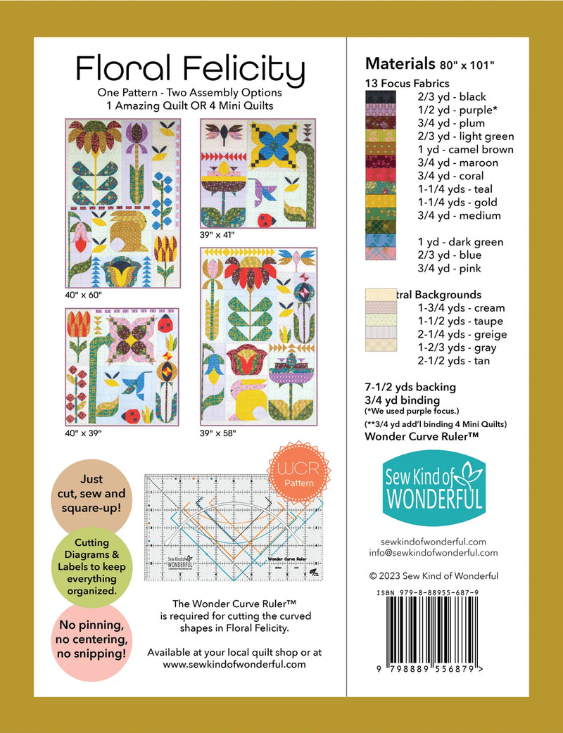 Floral Felicity Sampler Pattern Book by Sew Kind of Wonderful