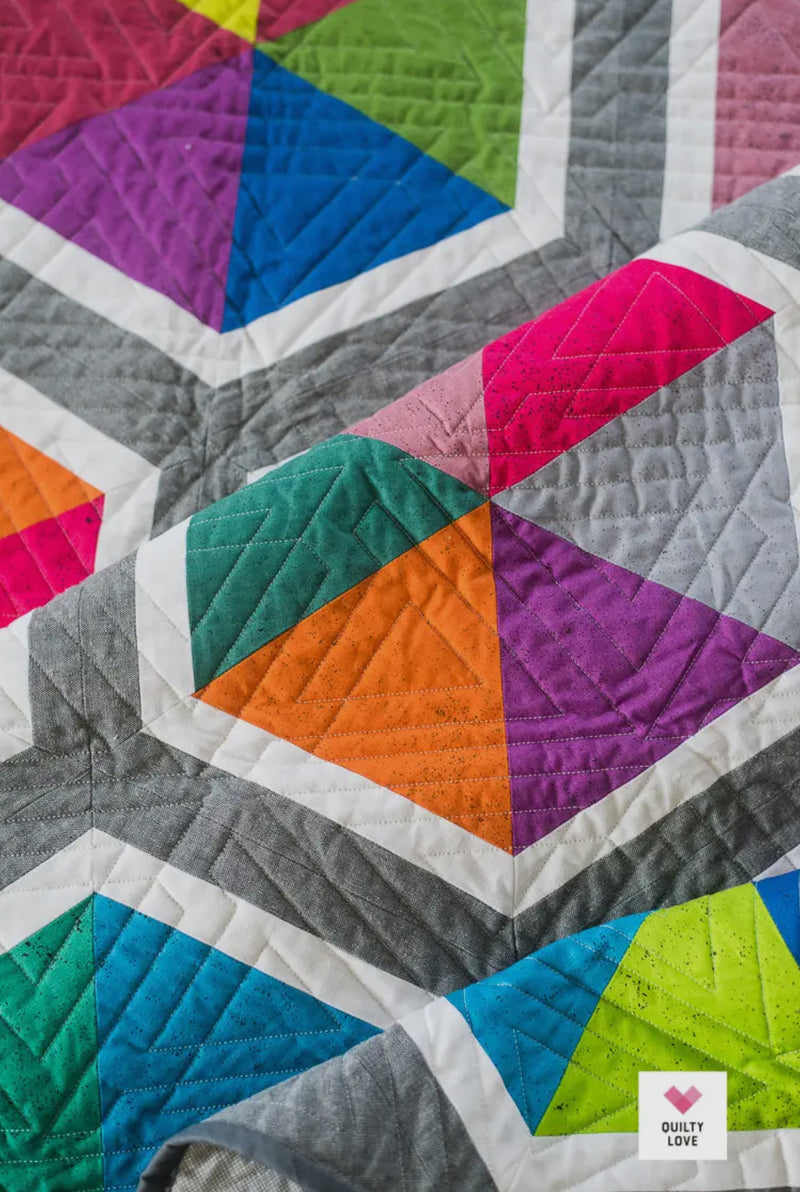 Triangle Hexies by Quilty Love