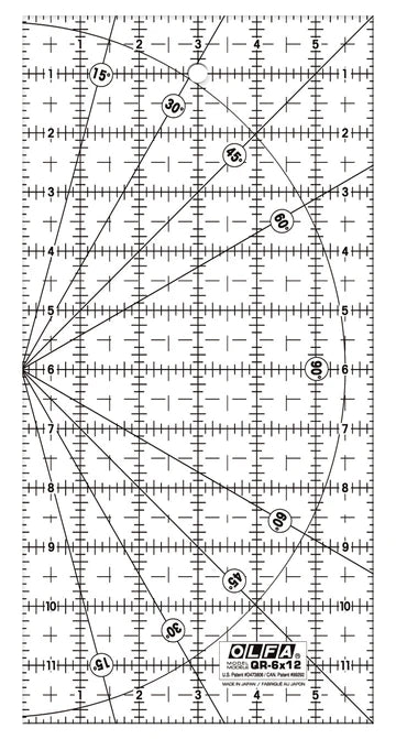 OLFA  6” x 12” Frosted Acrylic Ruler