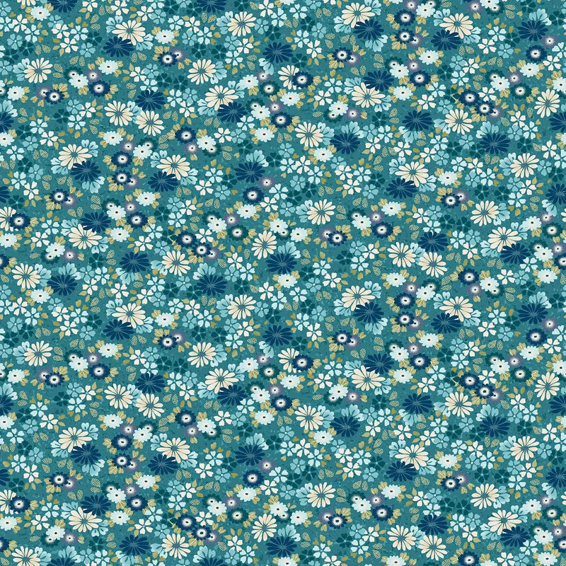 Katsumi - Floating Flowers, Teal