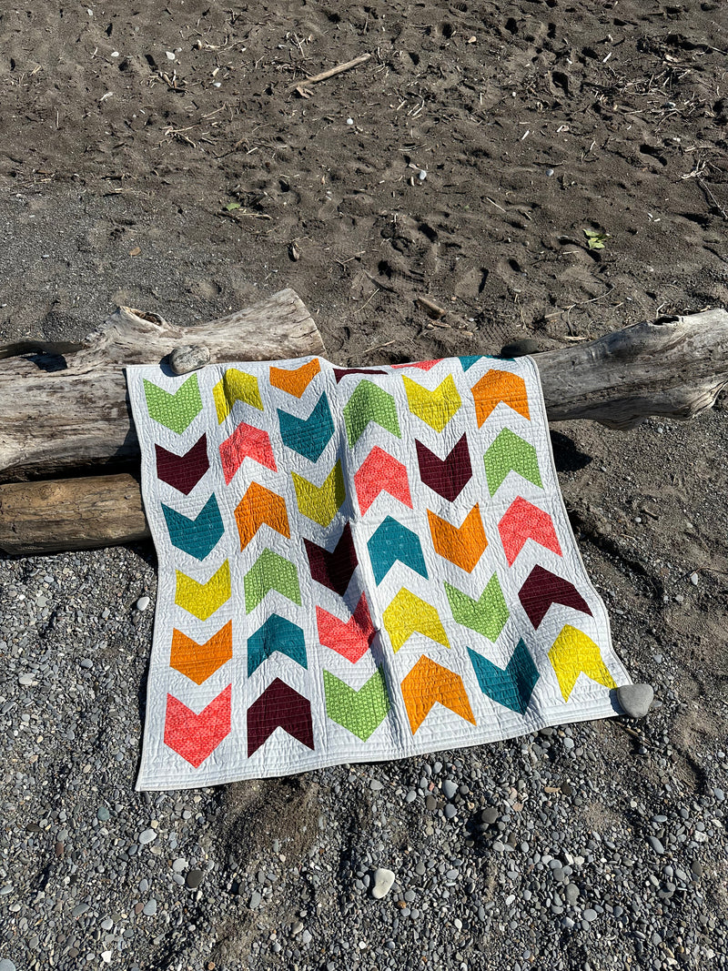 Batik Arrows Baby Quilt