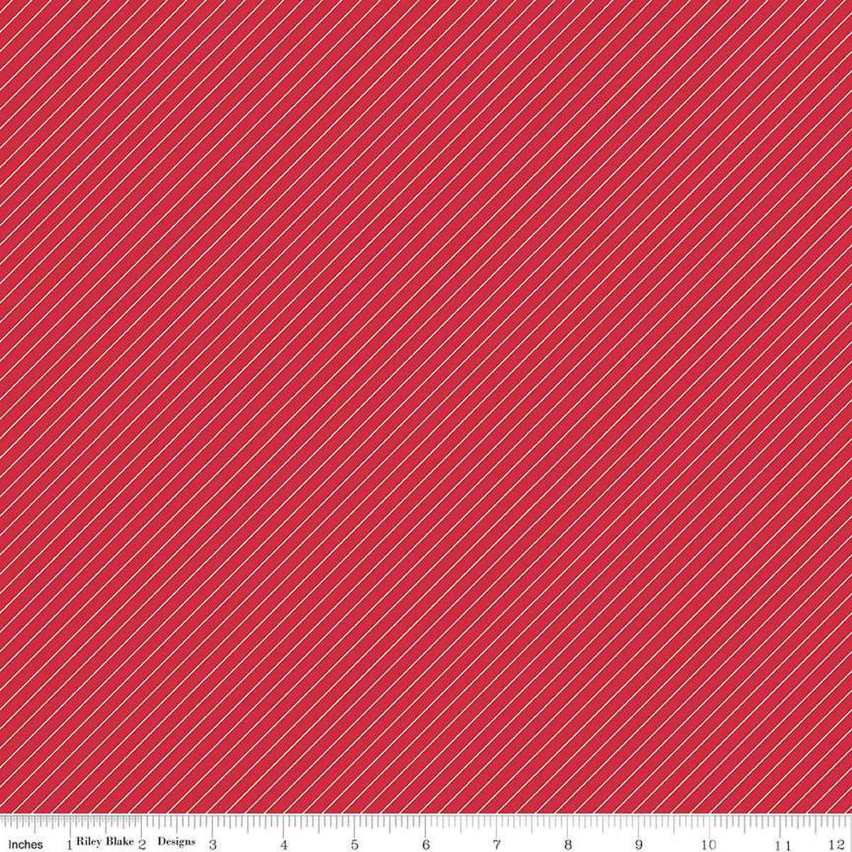 Sevenberry Petite Basics Stripe Quilting Cotton Red